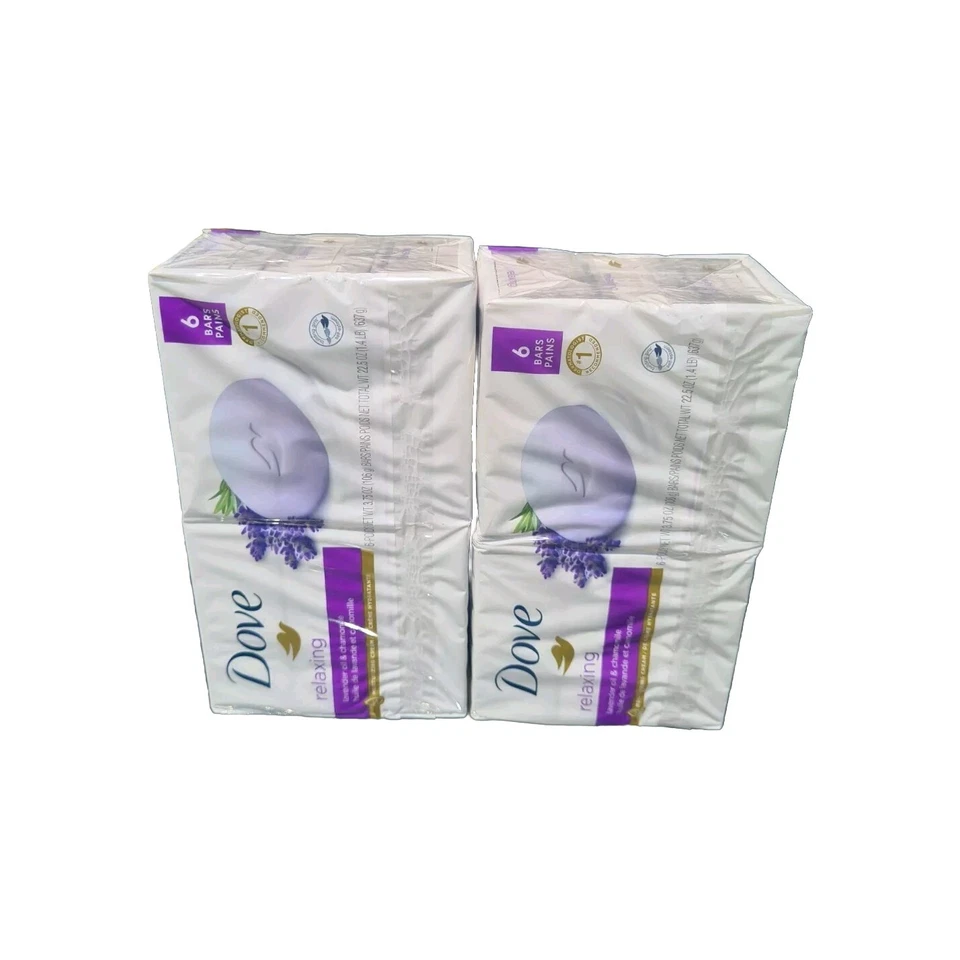 Dove Relaxing Beauty Bar Soap, Lavender Oil & Chamomile Scent, 3.75 oz , 6 Bars - Image 2 of 4