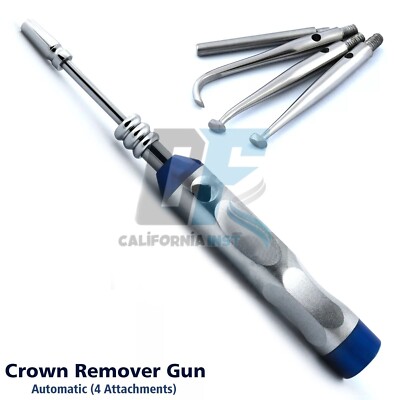 Turkey Pattern Dental Crown Remover Automatic Gun Bridge 3 Points 1 Wrench CE