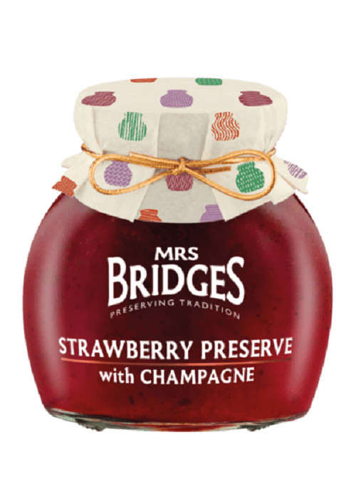 Conserva de fresa con champán Mrs Bridges 340 g