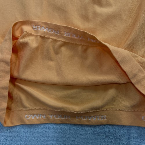 Athleta Girl Power Up Top Seamless Long Sleeve Girls XL Orange Stretch Comfy - Picture 7 of 11