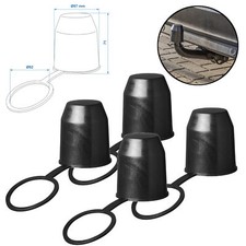 4x Abdeckkappe Schutzkappe Anhängerkupplung mit Ring Kupplung Kappe AHK Set