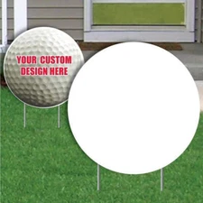 22" Round Corrugated Plastic Yard Sign Blanks, 4mil thick, Various Color Options