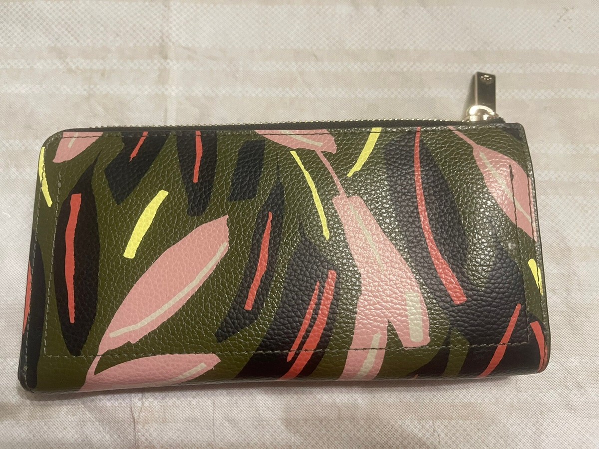Kate Spade Eva Modern Feather Large Wallet.Multiple Card
