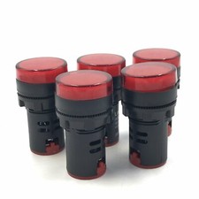5pcs Red 12V LED Indicator Pilot Signal Light Lamp 22mm M3