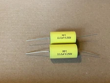 2 New 12.5 uF 250V Supertech MPT Film Audio Signal Crossover Capacitors (Qty)