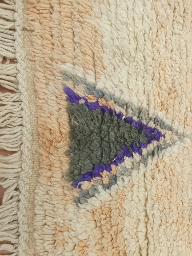 Moroccan Boujad Handmade Vintage Runner 2'6x13'4 Abstract Pink Berber Wool Rug - Picture 5 of 24
