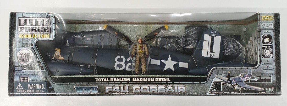 1/18 ELITE FORCE エリートフォース F4U-CORSAIR 2005 Elite Force WWII F4U Corsair Plane 1/18 Scale from