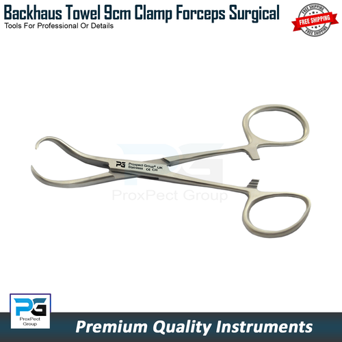 Backhaus Towel Clamp Forceps 9cm Hemostats Pliers Veterinary Surgical Forceps - Picture 6 of 8