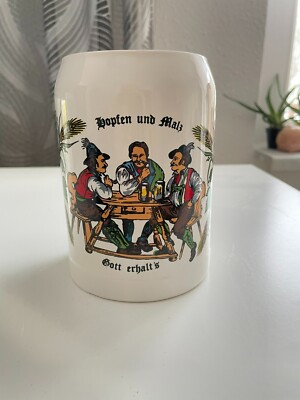 Bierkrug, ''Hopfen und Malz, Gott erhalt´s''