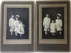 Set 2 Antique Cabinet PHOTO's 3 Beautiful Sweet Children Victorian Edwardian VTG