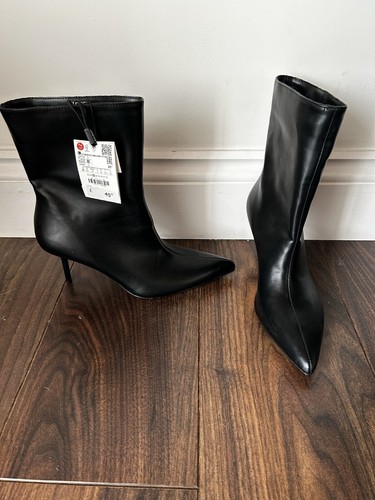 Zara Ankle Boots Black Size 4 BNWT