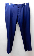 Louis Raphael Mens Blue Slim Fit Flat Front Dress Pants Size 38x30