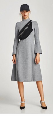 zara long sleeve midi dress