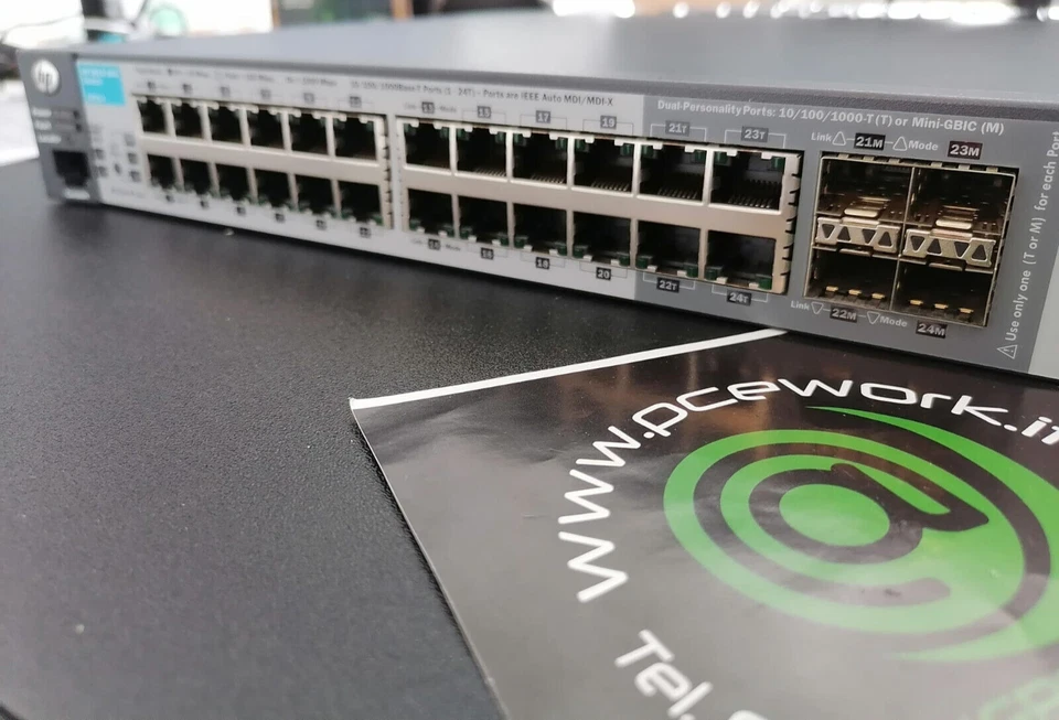 SWITCH HP PROCURVE 2810-24G J9021A 24 PORTE 1 Gbps 4 porte SFP RACKMOUNT Fattura - Immagine 2 di 4