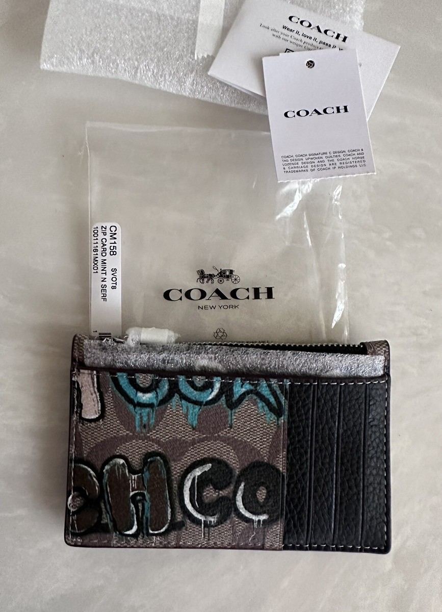 Coach mint x surf カードケース 公式】コーチアウトレット | 【COACH X MINT + SERF】 ジップ