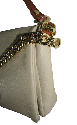VALENTINA Ivory Italian Leather Convertible Crossbody 
