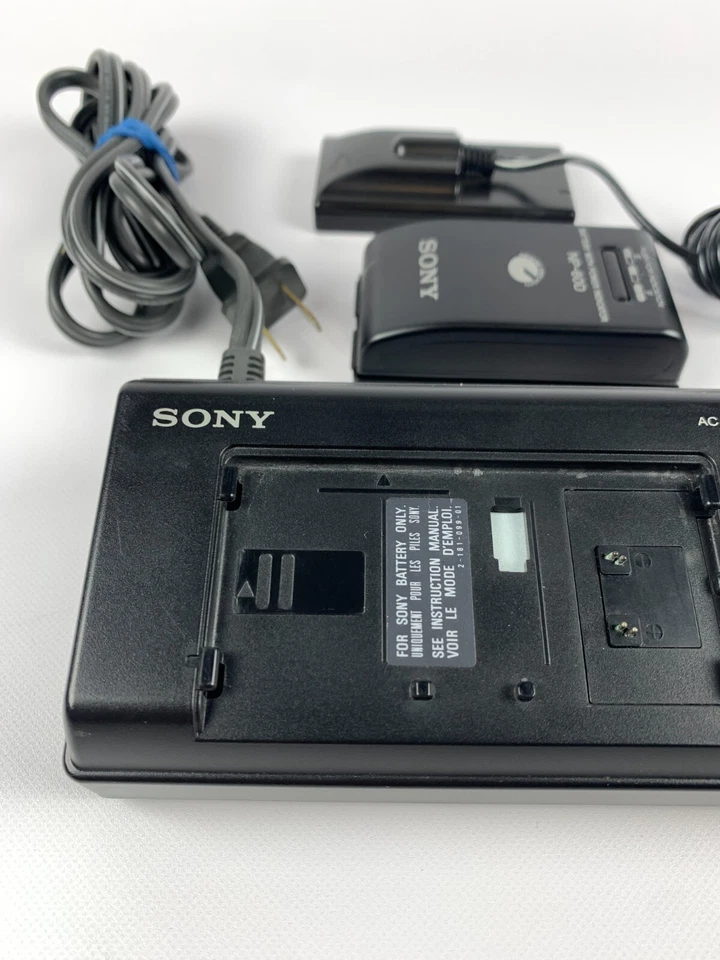 Cargador adaptador de corriente alterna para videocámara Sony AC-V35A y batería OEM NP60D probado LEER Foto 3 de 4