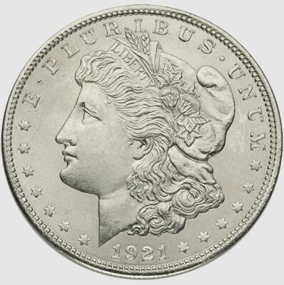 1921 $1 Morgan Silver Dollar Coin Brilliant Uncirculated