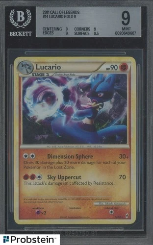 2011 Pokemon Call of Legends #14 Lucario Holo BGS 9 MINT