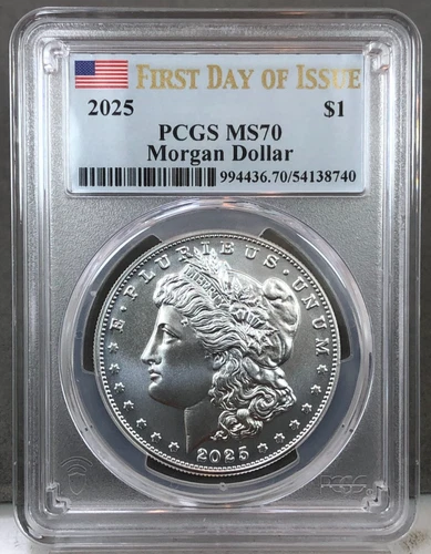 2025 U.S. $1 Morgan Silver Dollar PCGS MS70 ~ First Day of Issue
