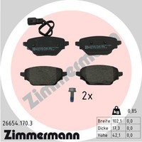 Zimmermann Bremsbelagsatz, Scheibenbremse 26654.170.3 FüR MERCEDES-BENZ