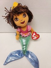 Ty Beanie Baby Dora The Explorer Mermaid 7" Plush New MWMT's