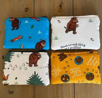 MAISON DU RUBY Gruffalo Cotton Coin Purse, with zipper, lining & wadding