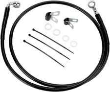 DRAG SPECIALTIES Brake Line - Front - Black - +6" - FXDL '01-'05 640110-6BLK