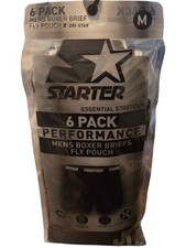 Starter Mens Boxer Briefs Lot of 2 Packs 12 Total Size M Performance New