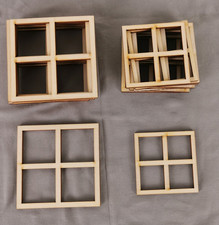 HEMOTON Puppenhausfenster Aus Holz – Miniatur-Fenster In Weiß Als Deko Für Puppenhäuser & Spielzeuglandschaften