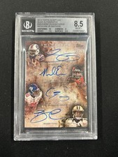 2014 topps inception quad auto watkins, mike evans, beckham jr cooks /25 bgs 8.5