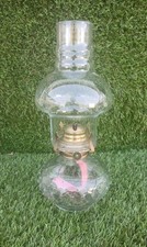 Original Vintage Hobnail Glass Paraffin Lamp    Good  Working Condition 