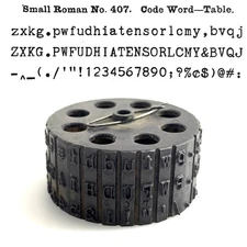 No. 407 Small Roman Blickensderfer Typewriter Typewheel Antique 5 6 7 8 9