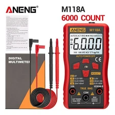 ANENG M118A Digital Mini Multimeter Tester AC/DC Resitance Voltage Meter RMS NCV