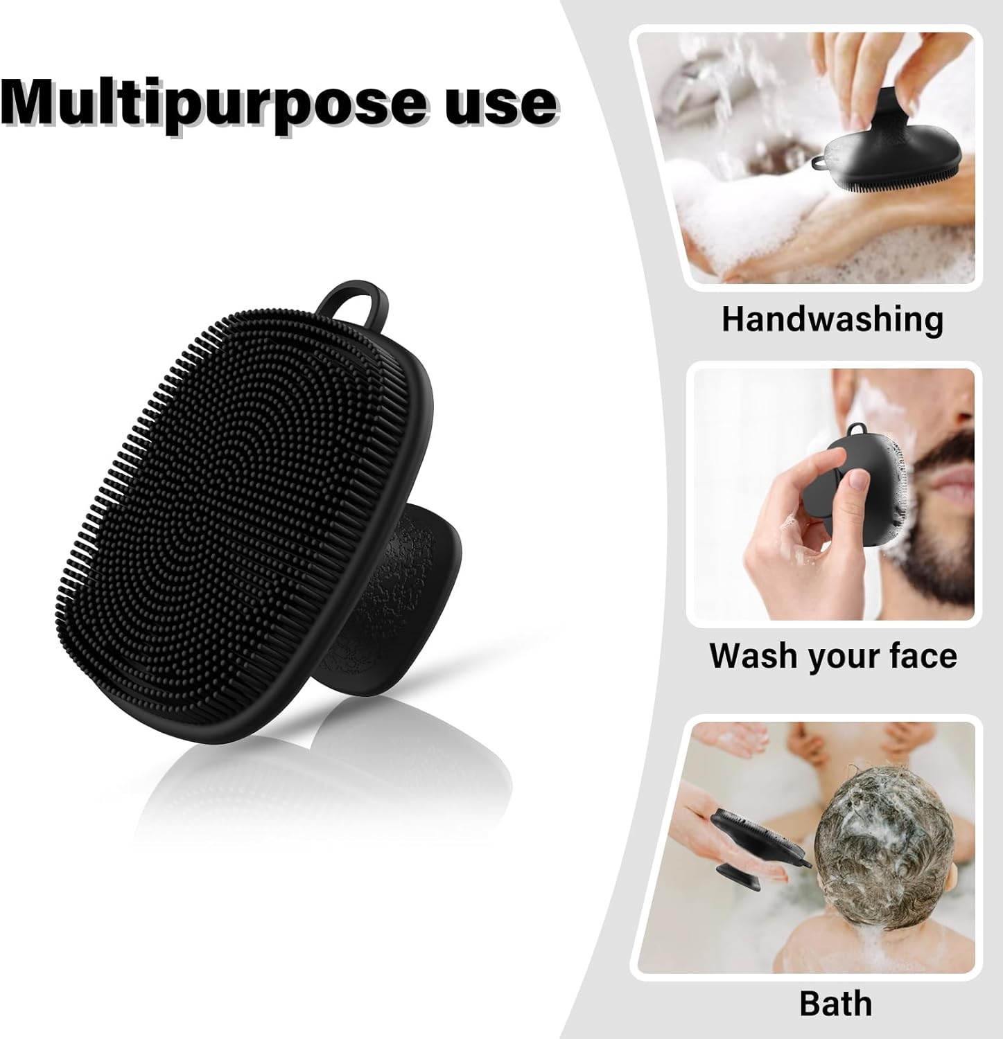 2 Pack Face Scrubber,Silicone Facial Cleansing Brush for Men & Women,Reusable Ge