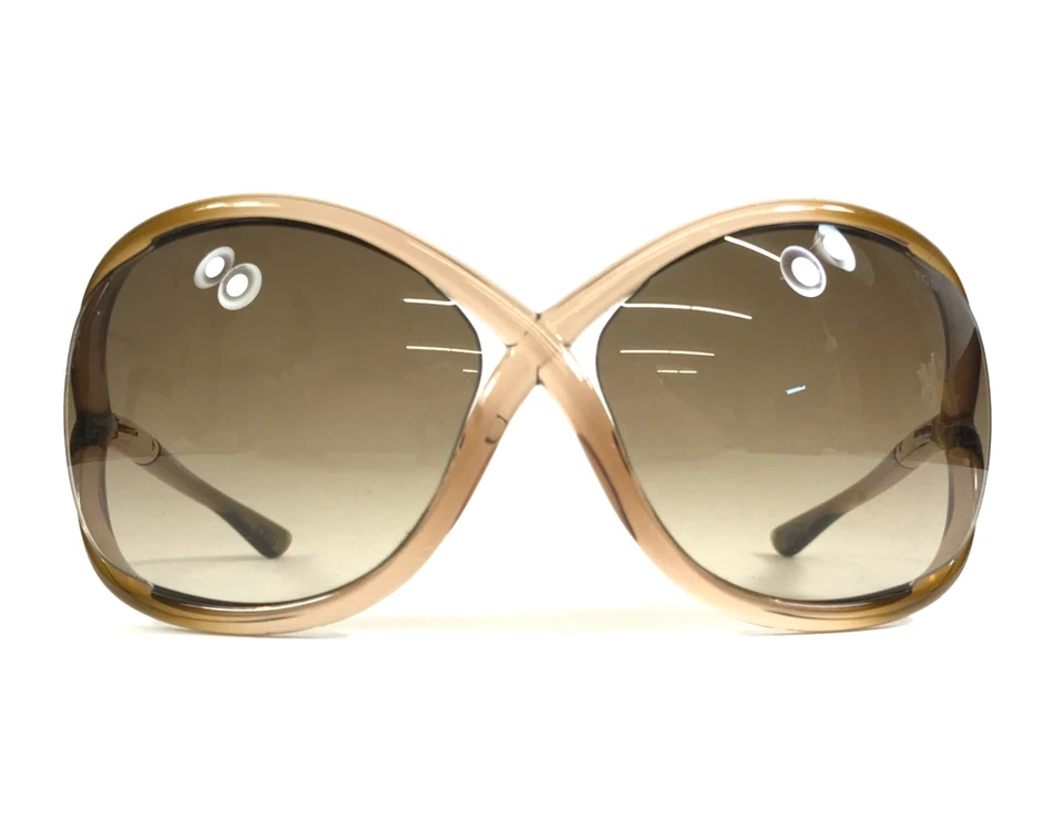 Gafas de sol Tom Ford Whitney TF9 74F monturas marrones transparentes con marrón degradado Foto 2 de 4