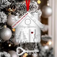 2025 Dated Our New Home Ornament with Key Keepsake -Women Housewarming Presents