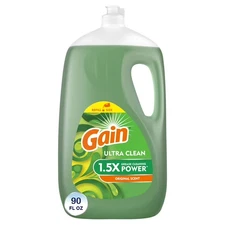 Gain Ultra Dishwashing Liquid Dish Soap Original Scent 90 fl oz Bulk Kitchen