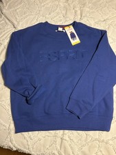 NEW Esprit Blue Embroidered Logo Sweatshirt Women's Small Blue Costco Viral NWT