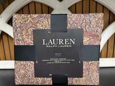 RALPH LAUREN Hallie Reversible KING Duvet Cover Cotton 3Pc SET Clay Tan NEW 385