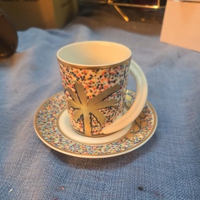 ROSENTHAL SALOME CUP & SAUCER Espresso Sammeltasse NR 17 Gold Porcelain Germany
