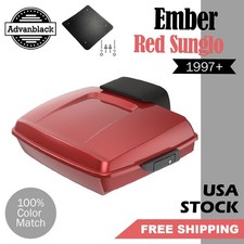 Advanblak Ember Red Sunglo Razor Tour Luggage Trunk Pad For 97+ Harley/Softail