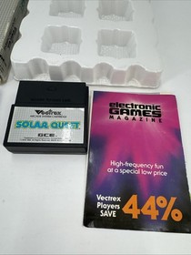 Solar Quest (Vectrex, 1981) Complete In Box w/ Overlay, Manual, Tray CIB Tested