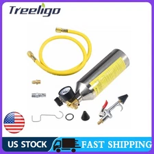 Retrofit Power Air Flush Injector Canister Valve Hose Gun HVAC Clean Tool Kit