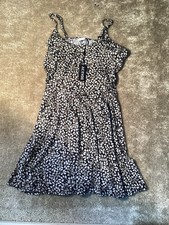 NEW ACEVOG Paisley Print Skater Shirt Sleeve Dress Sz M