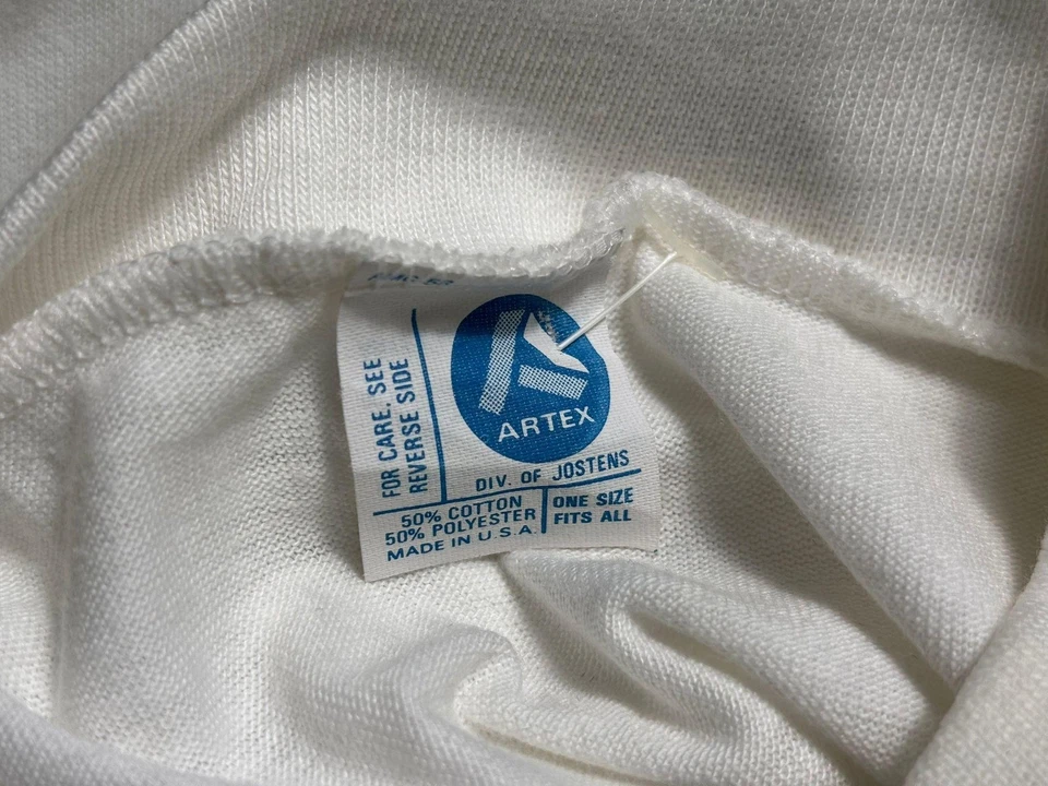 Camisa De Colección Alemania Occidental Para Hombre Talla Única Blanca Fiesta Oficial 50/50 Hecha en EE. UU. 80s Foto 4 de 4