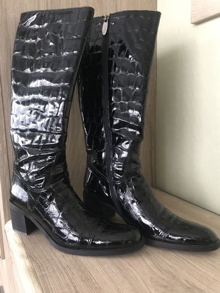 Women Baldinini Boots Black Leather 38.5
