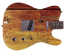 Alice Cooper Signed Schools Out Album CD Photo Graphics Guitar ACOA