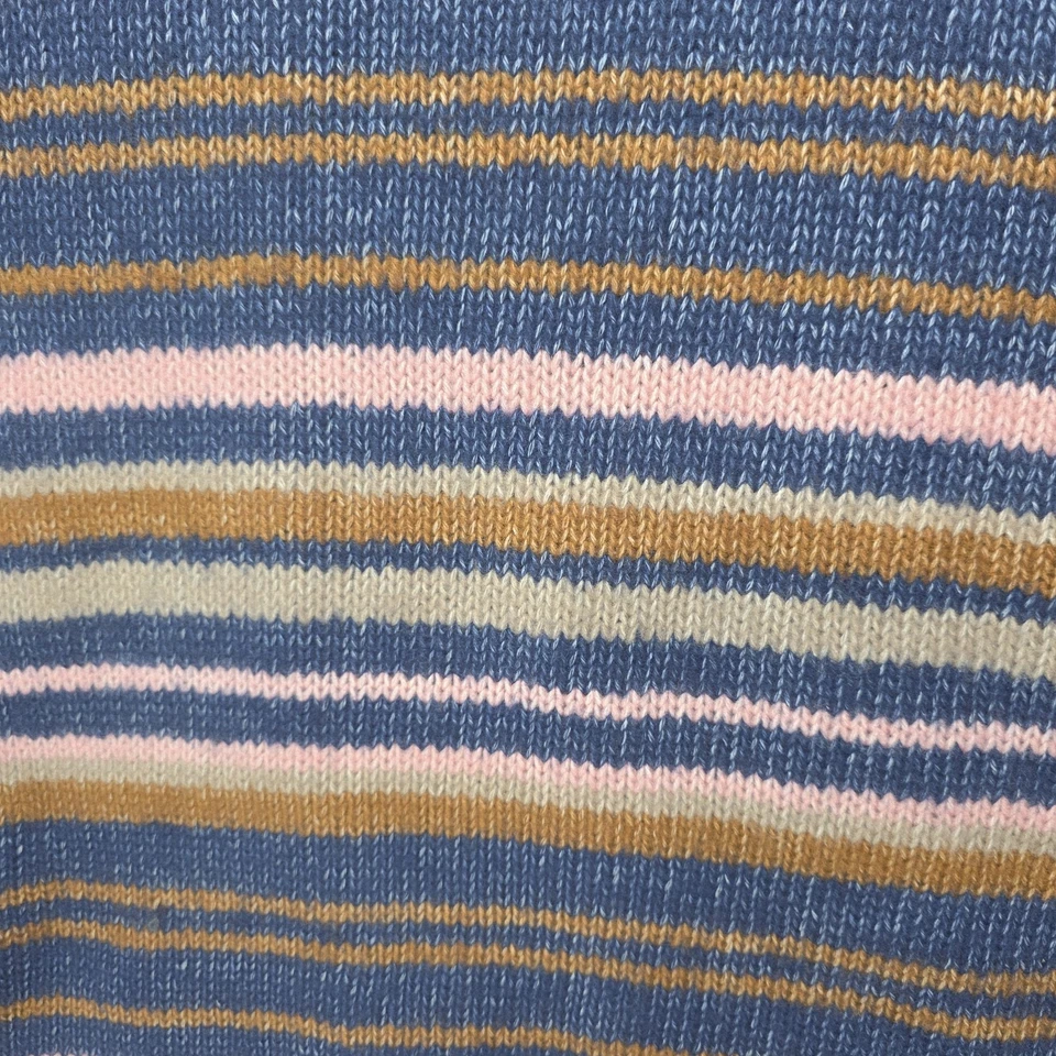 Lucky Brand Sweater Womens L Boho Multicolor Striped Rainbow Soft Oversized Boxy - Image 3 of 4