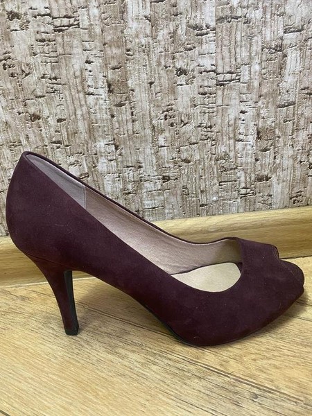 Women Monsoon Heels Burgundy Suede 40.5
